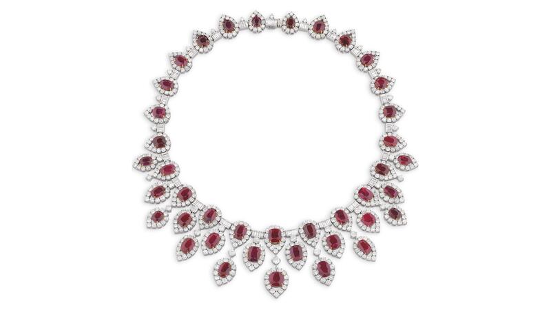 ruby and diamond necklace